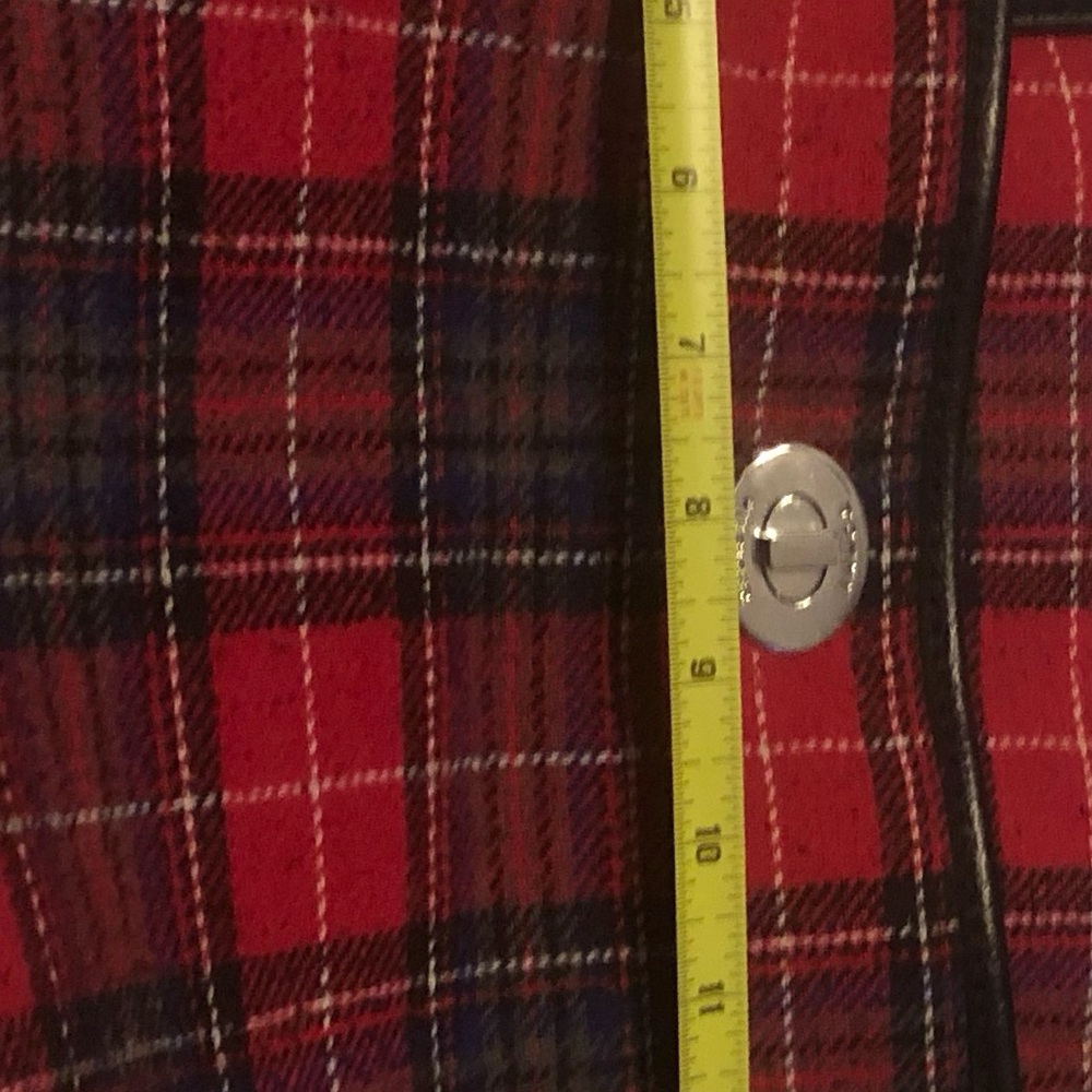 Vintage Tommy Hilfiger Plaid Red Purse/Bag, (12" × 17" × 15 1/2")